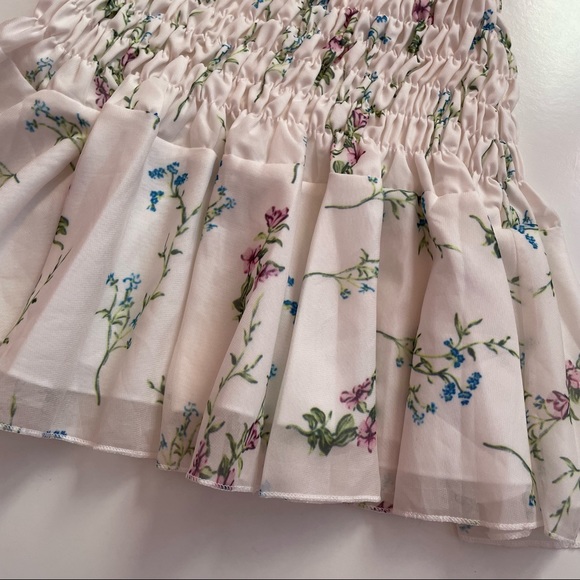 SOLD YesStyle Dixon Ivory Long Sleeve Floral Mini Chiffon Dress - Picture 11 of 12